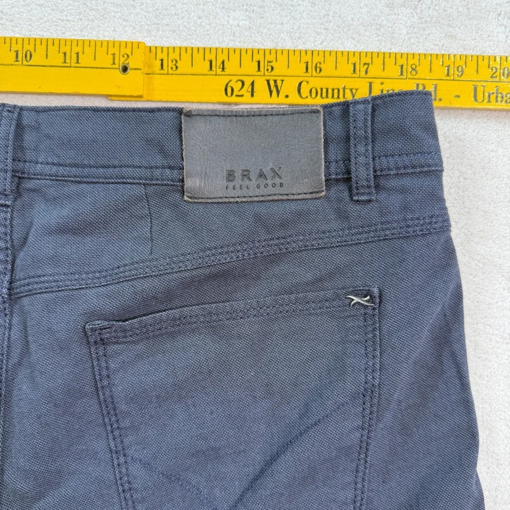 Brax Feel Good Cooper Fancy Regular Fit Navy Blue Pants Mens 38/34 82-1527/23